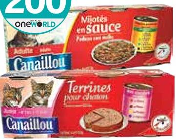 Canailou Mijotés en Sauce / Terrine pour Chat 400g x 4
