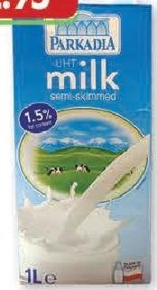 Parkadia UHT Milk 1.5% Fat 1lt