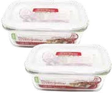 Lock & Lock Oven Rectangular Glass Container 630ml