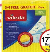Vileda Sponge Cloths x5 + 1