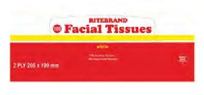RITEBRAND Facial Tissue-2 Ply 100 Sheets