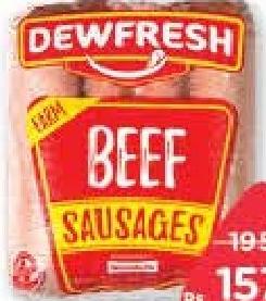 Dewfresh 8 Beef Sausages 450 g