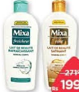 Mixa Lait Corps Éclat Satinant, Fraîcheur, Nutrition 230 ml