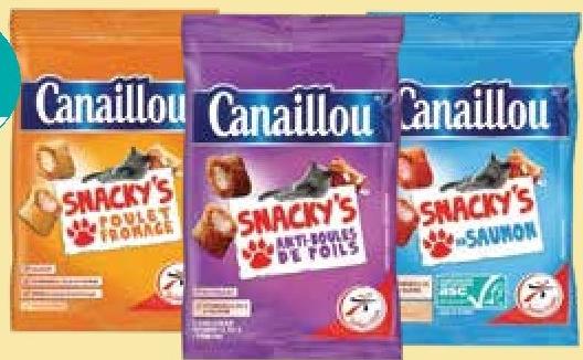Canaillou Snacky's au four Anti-boules de poils poulet & fromage/au saumon 60g