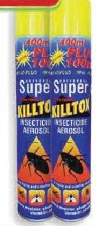 Killtox Insecticide Aerosol 400ml + 100ml FREE