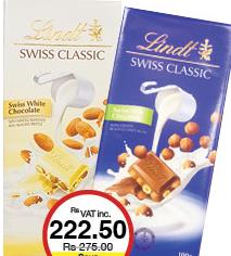 Lindt Swiss Classic all refs - 100g