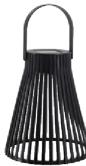 Solar LED Lantern 15 x 18 cm Black