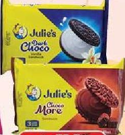 Julie's Sandwich Choco More 132g / Dark Choco Vanilla 120g