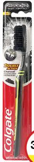 Colgate Toothbrush Double Action Charcoal Medium
