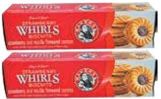 Bakers Strawberry Whirls Biscuits 200g