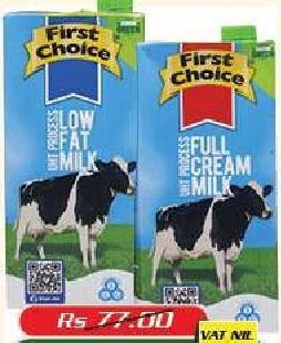 First Choice UHT Milk 1lt (All Refs)