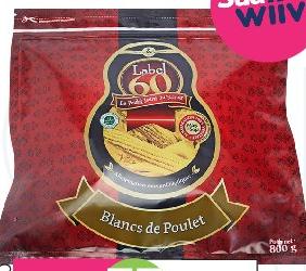 Label 60 IQF Chicken Breast 800g