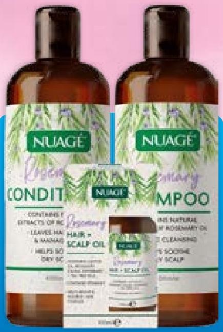 NUAGE Rosemary Shampooing/Après Shampooing 400ml/ Hair Scalp Oil 100ml