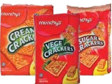 Munchy's Cream / Vege / Sugar Crackers 300g - 390g