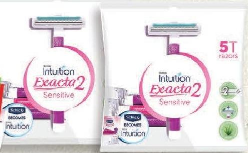 Schick Exacta2 Sensitive Disp Razor Men Women x5