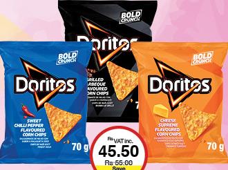 Doritos Sweet Chilli Pepper/Supreme Cheese/BBQ - 70g