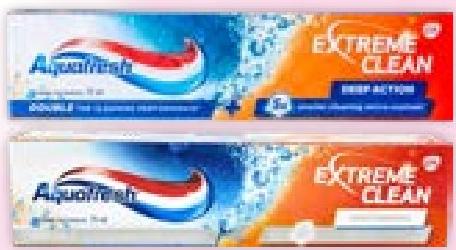 Aquafresh Dentifrice Extreme Clean 75ml (Deep Action/ Whitening/ Intense White)