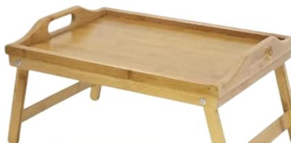 Bamboo Tray With Foldable Legs