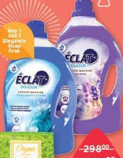 Éclat Lessive Liquide Machine Fraîcheur Océane, Lavande, Vanille 3 L