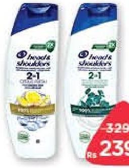 Head & Shoulders Shampoo Classic, Menthol, 2 in 1 Anti-Démangeaisons, Citron Fresh, Menthol 300 ml