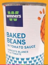 Winners Baked Beans in Tomato Sauce 410g