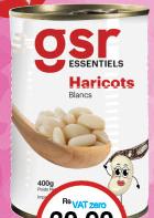 GSR Haricots Blancs - 400g