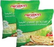Président Natural Mozzarella & Kashkaval Shredded Light 400g