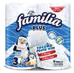 Familia Toilet Rolls 3 Ply-4's All Refs