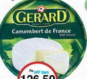 Gerard Camembert de France Soft Cheese - 125g