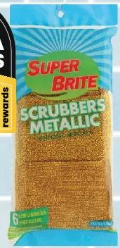 SUPER BRITE Scrubber Metallic Pack (3's)