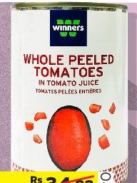 Winners Whole Peeled Tomatoes 400g