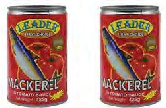 LEADER Mackerel in Tomato Sauce-425G