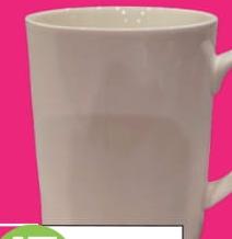 CERAMIC WHITE MUG 8.7 X 10.7CM